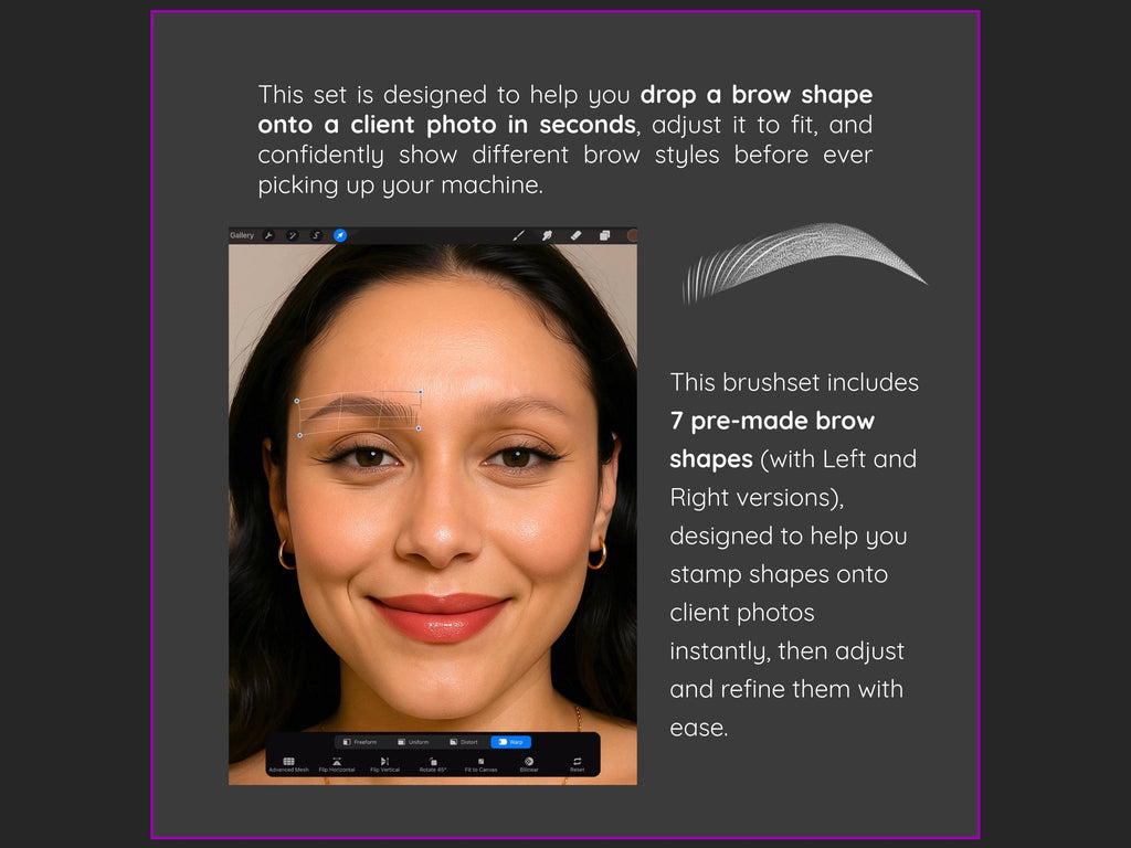 PMU Brow Stamps for Procreate