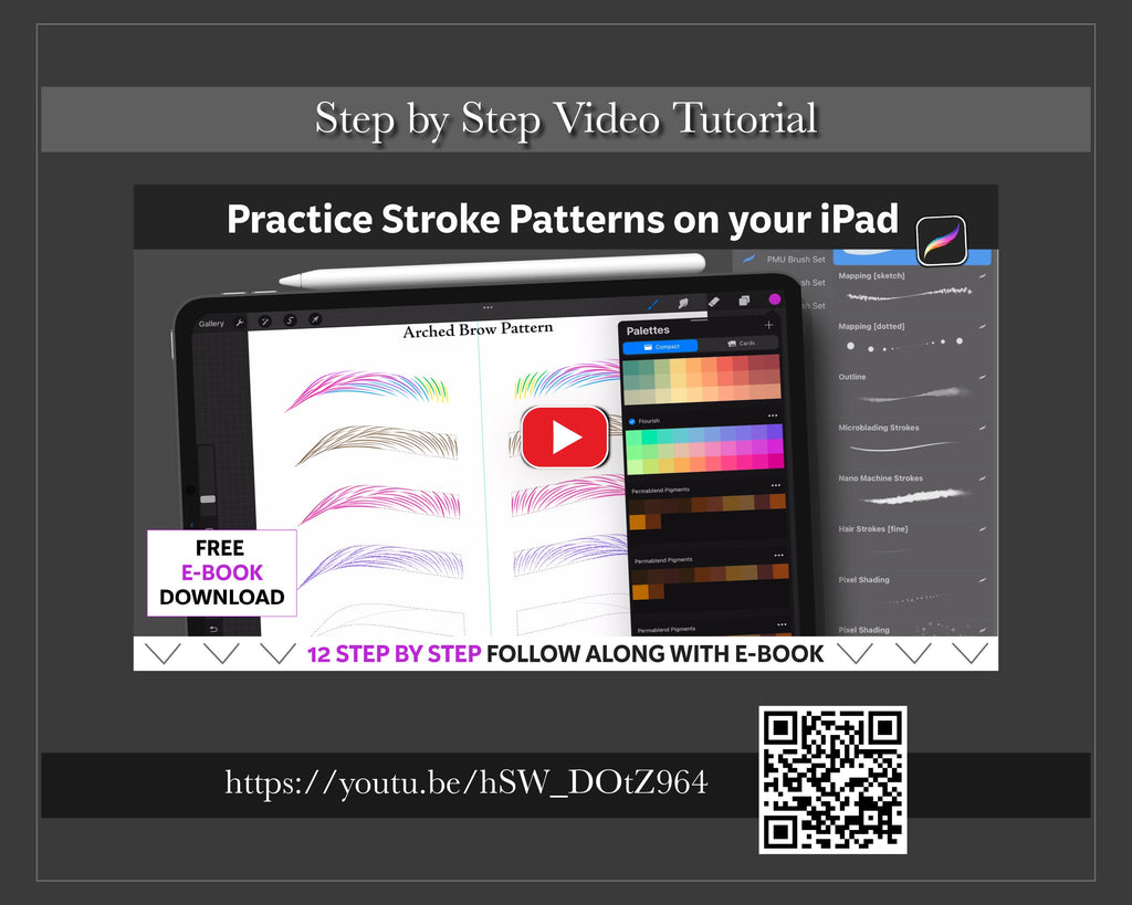 Microblading Stroke Patterns- Procreate