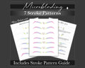Microblading Stroke Patterns - Print-out